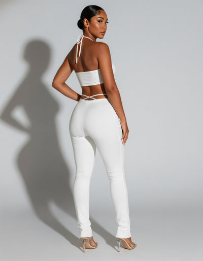 SORELA Crop Top & Lace-up Pants Set