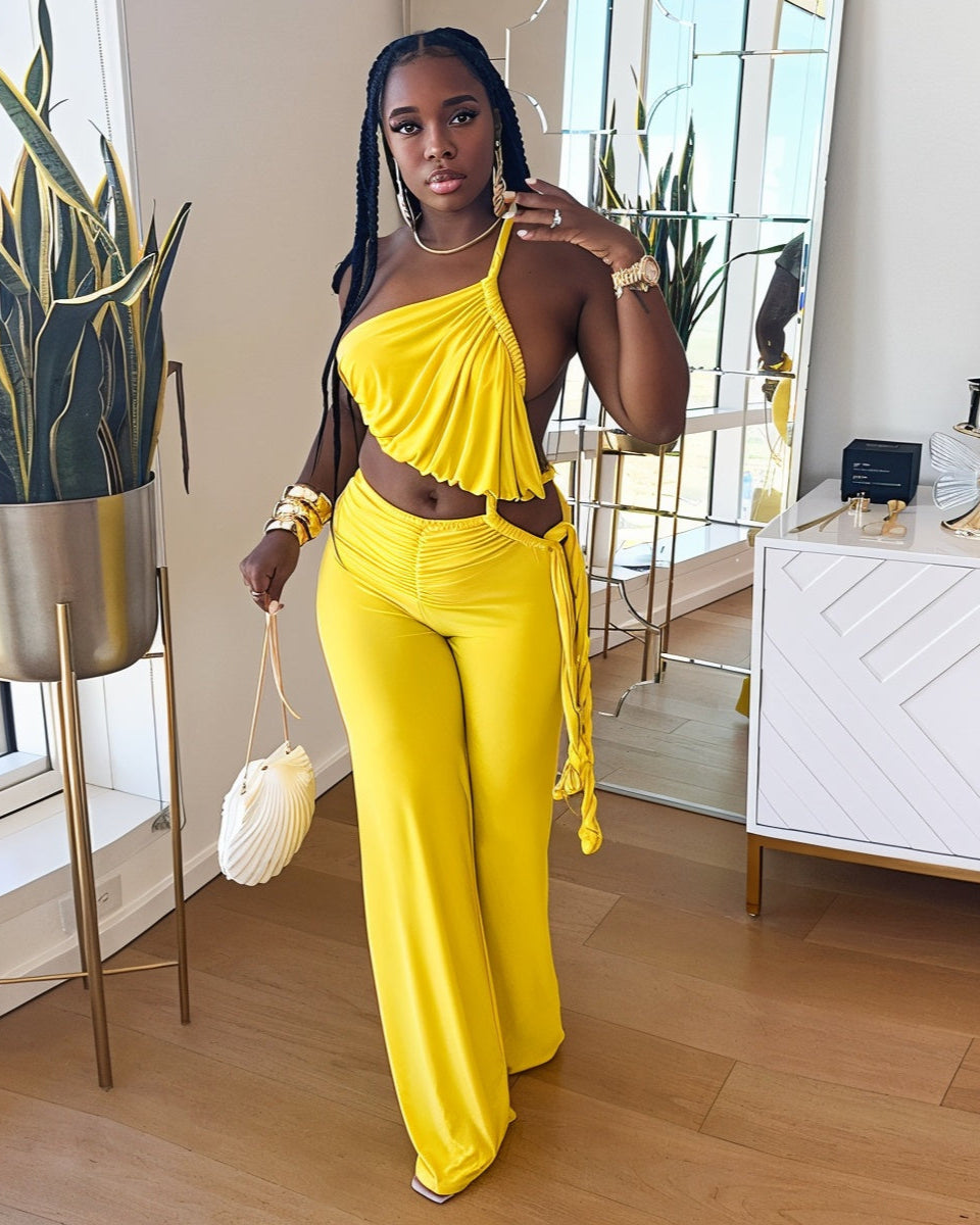 BASIA Rope Detail Wide-Leg Jumpsuit