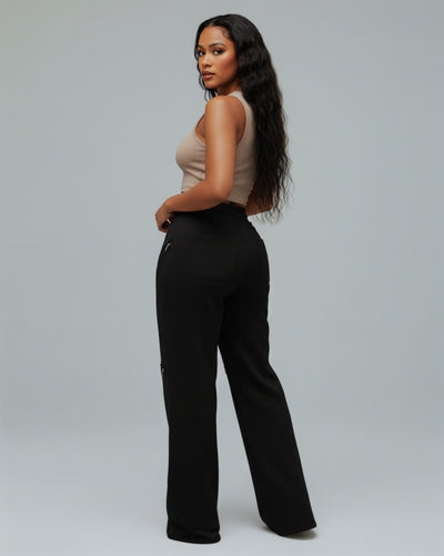 TINAY High Waist Multi-zipper Loose Pants