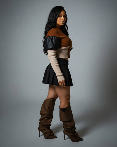 SION Puff Sleeve Cropped Jacket