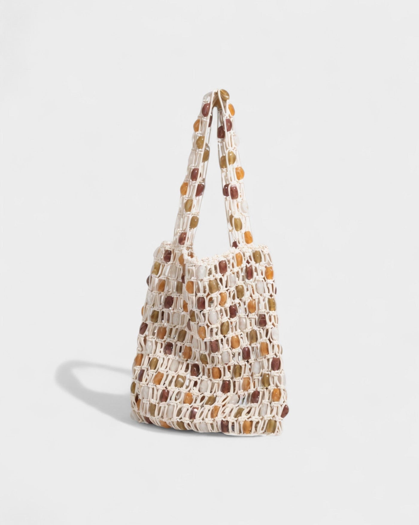 LORENZA Beaded Net Shoulder Bag