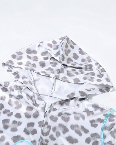 NOA Leopard Zip Up Top & Pants Set