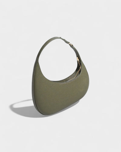 BELVIA Faux Leather Crescent Bag