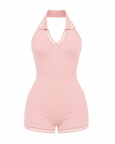 JEYNE Backless Halter Sleeveless Romper