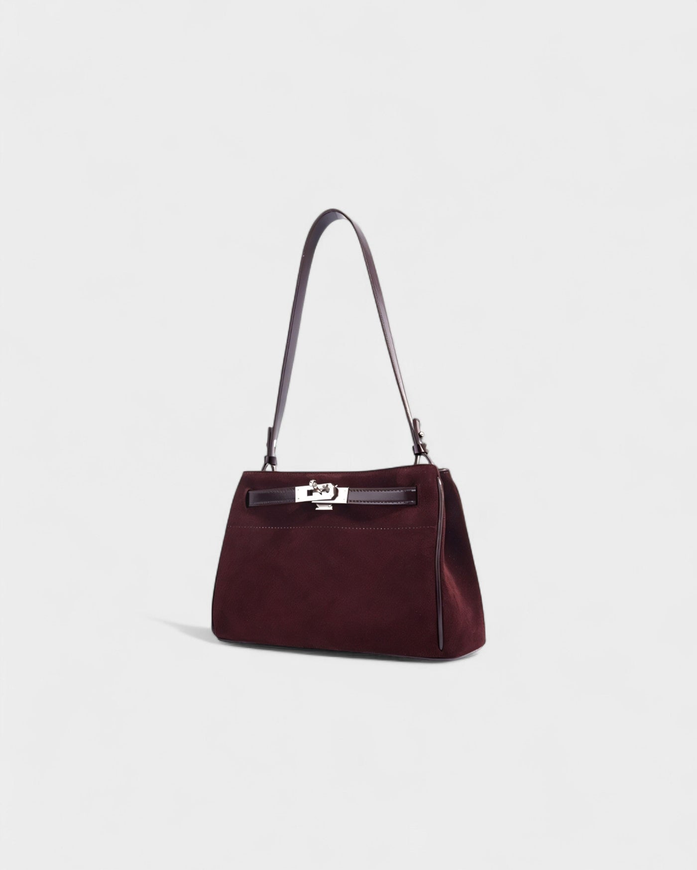 NINYA Faux Suede & Leather Handbag
