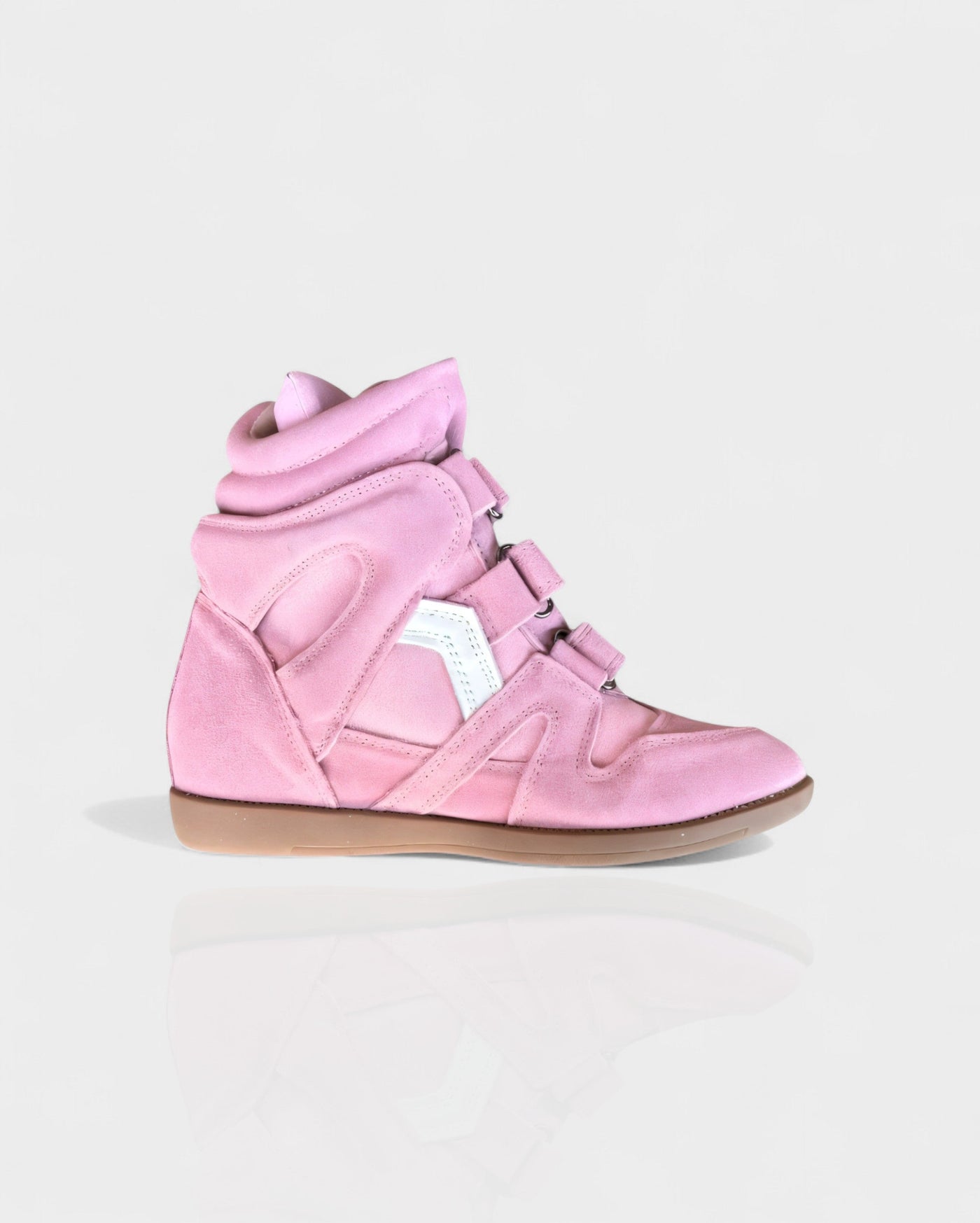 AZURA Suede High-Top Wedge Sneakers