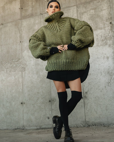 NARLA Fluffy Long Sleeve Turtleneck Sweater
