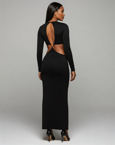 PARKER Long Sleeve Cut-out Maxi Dress