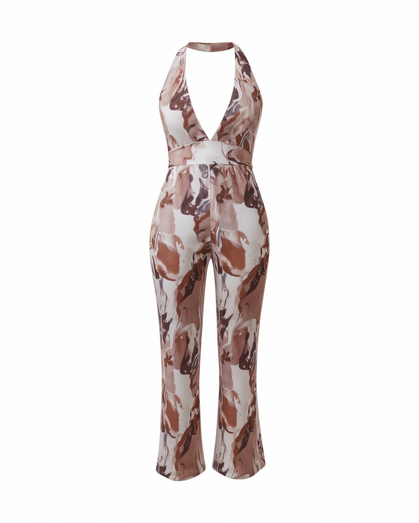 AMETHYST Printed Halter Neck Sleeveless Jumpsuit