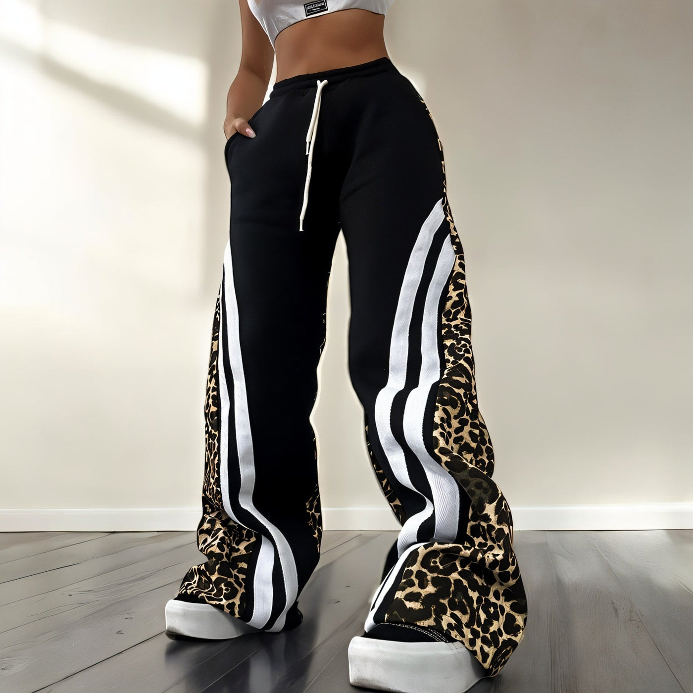 KIRA Leopard Track Pants