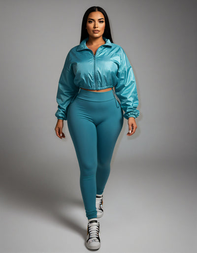 TATUM Cropped Zip Up Jacket & Leggings Set