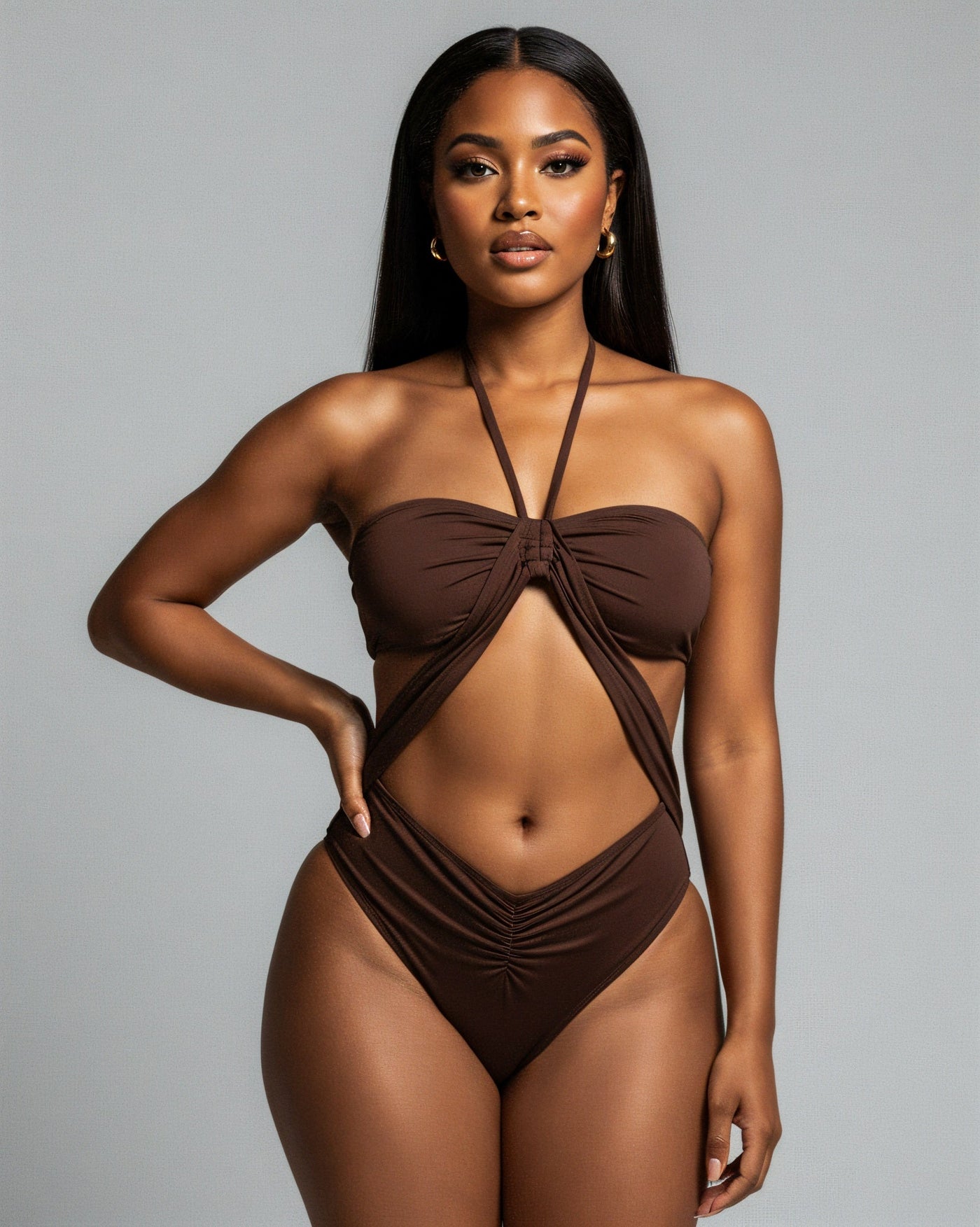 LINDSAY Cutout One-Piece Swimsuit