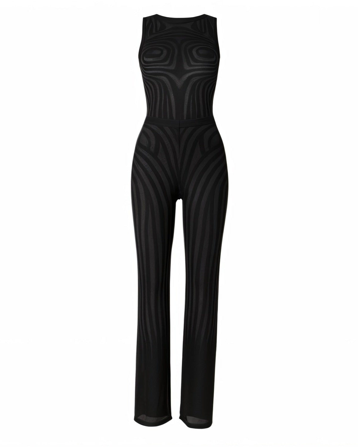 ESMERALDA Illusion Mesh Bodysuit & Pants Set