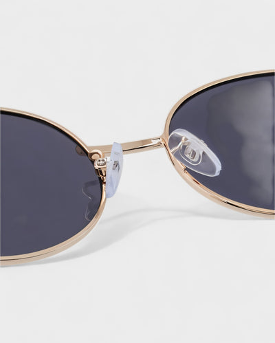 DACY Retro Slim Oval Frame Sunglasses