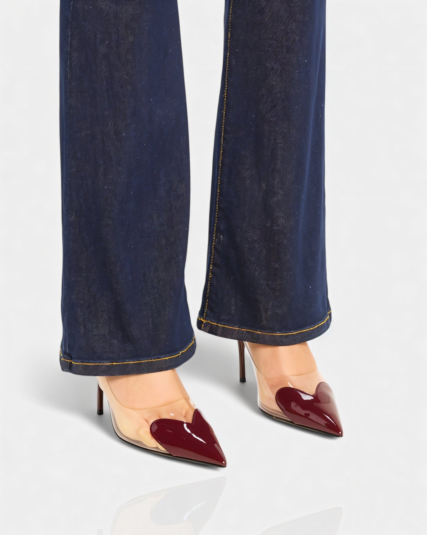 IRENE Clear Heart Detail Heels