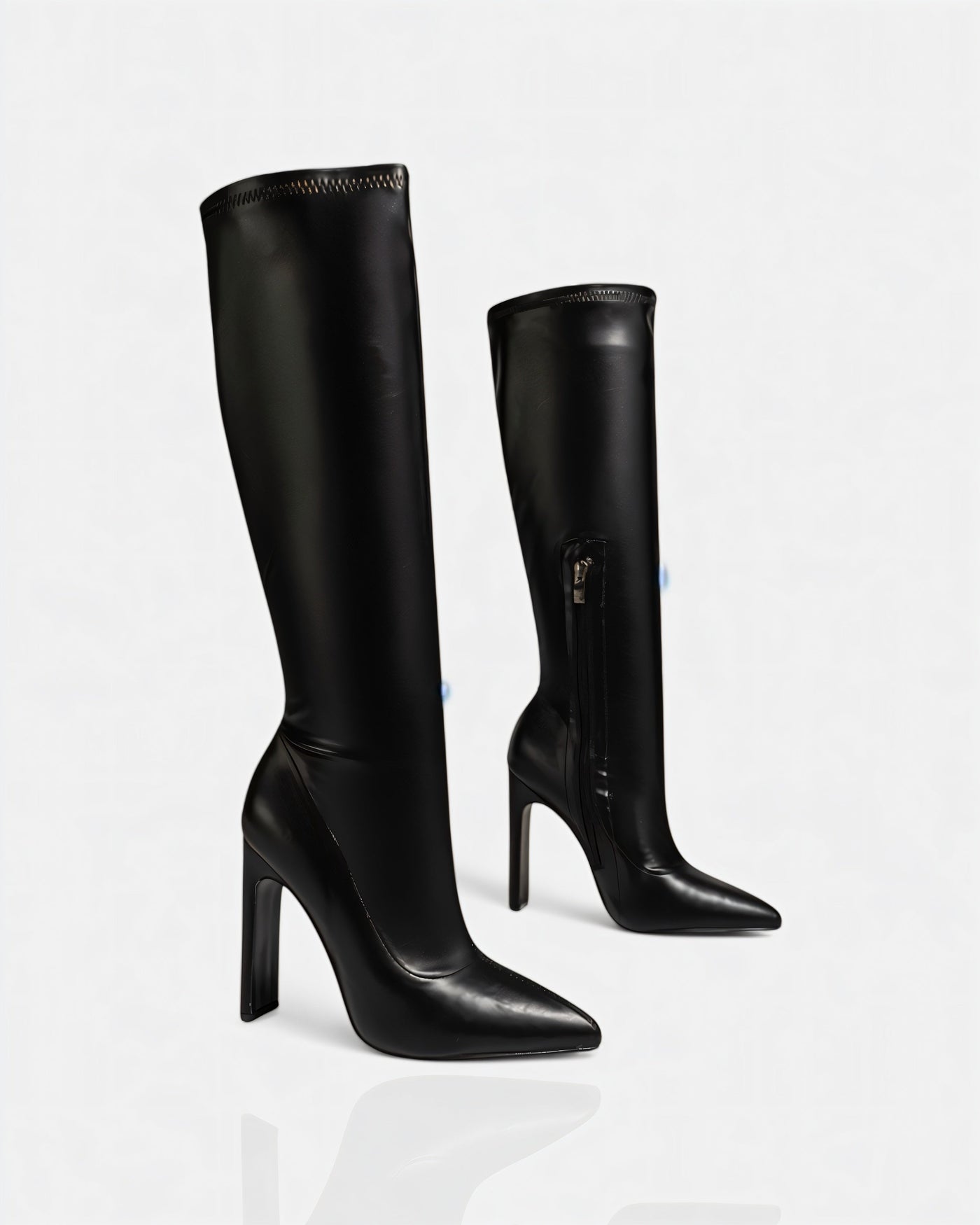 CHARLIE Faux Leather Knee-High Boots