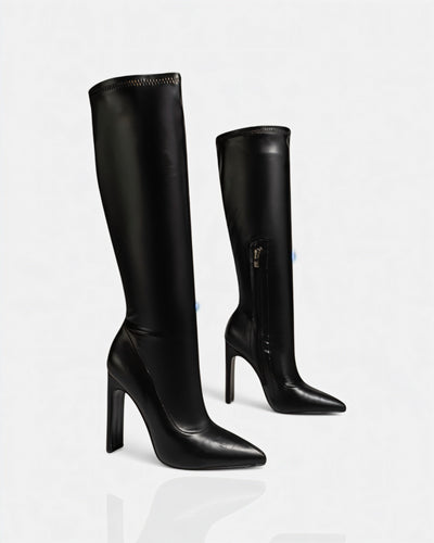 CHARLIE Faux Leather Knee-High Boots