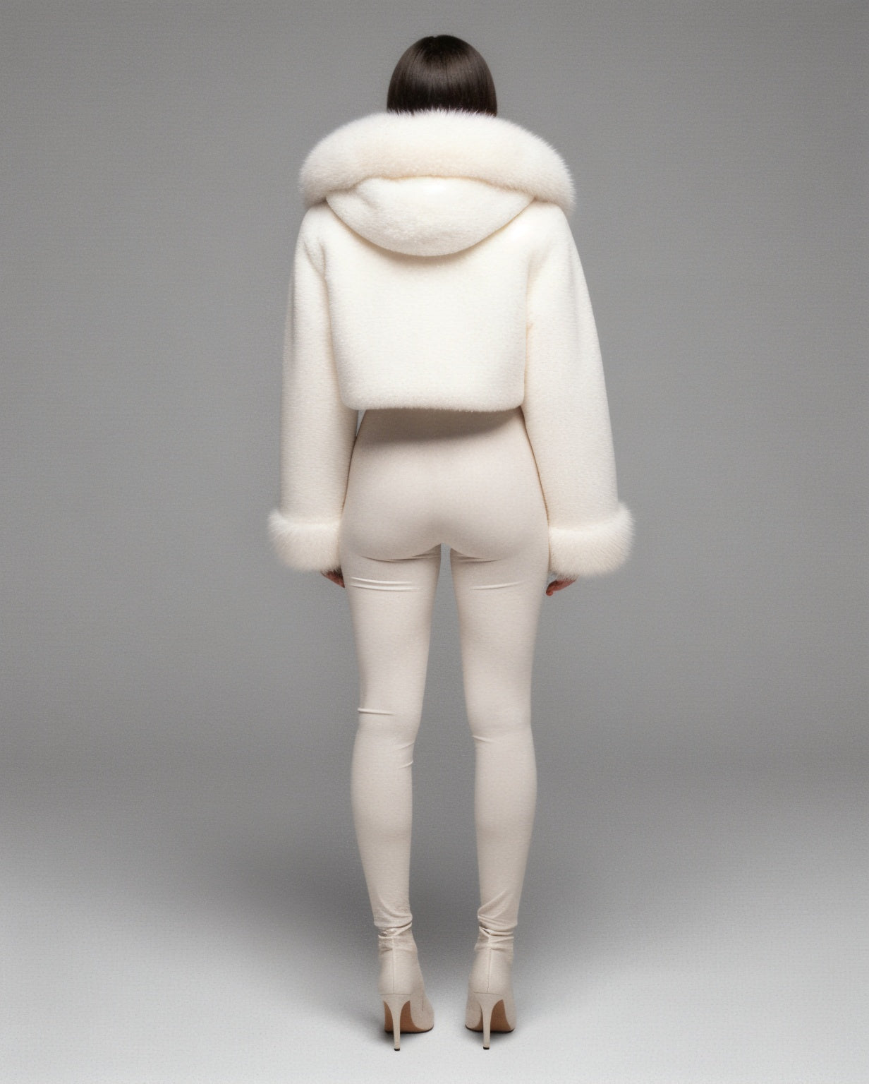 EZRA Plush Oversized Faux Fur Hooded Jacket