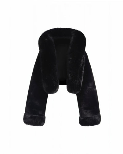 EZRA Plush Oversized Faux Fur Hooded Jacket