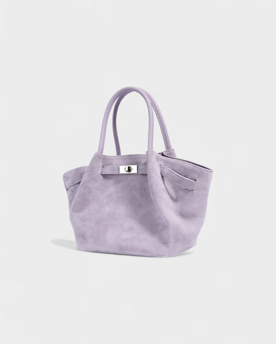 EVANNA Faux Suede Leather Shoulder Tote Bag