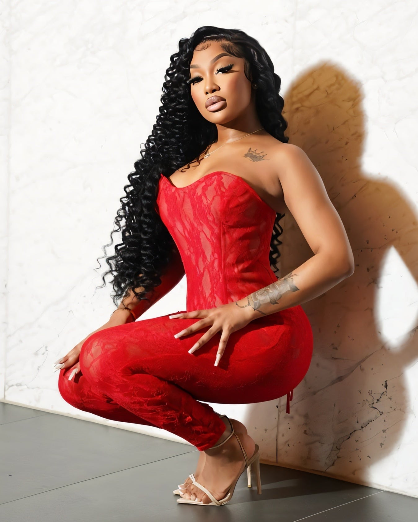 SAMANTHA Corset top & High-rise Fitted Pants Set