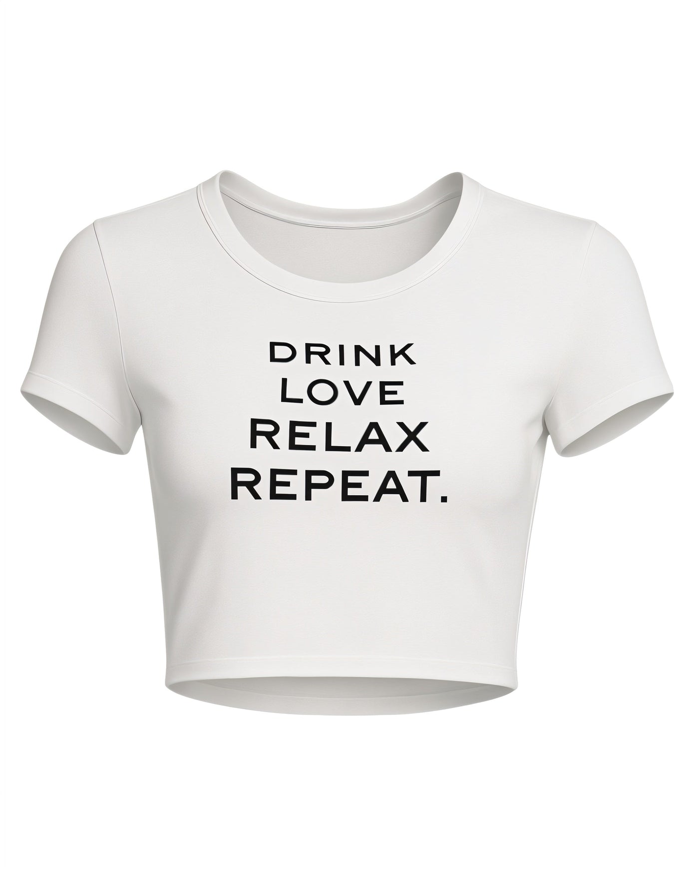 VERONICA Graphic Slogan Crop Top