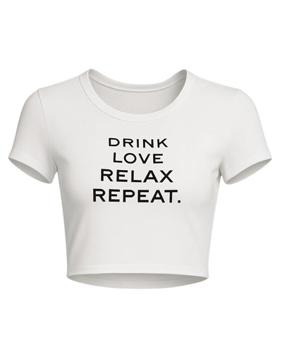 VERONICA Graphic Slogan Crop Top