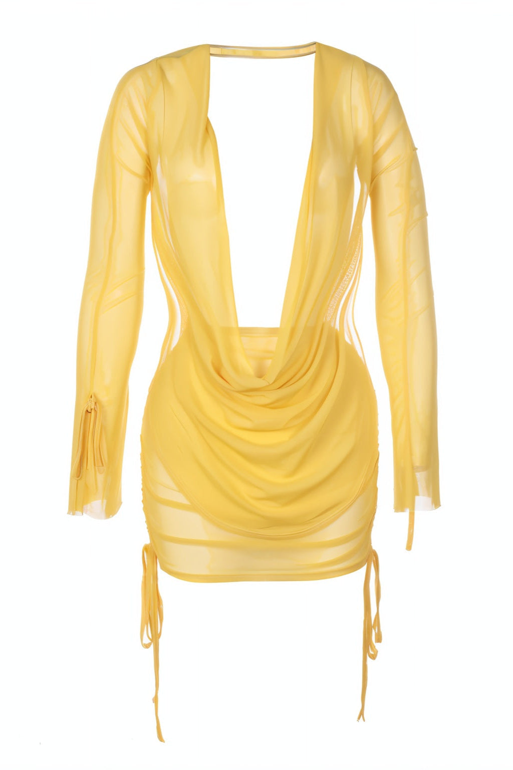 VALERIA Tie-up Mesh Gauze Pleated Skirt Set