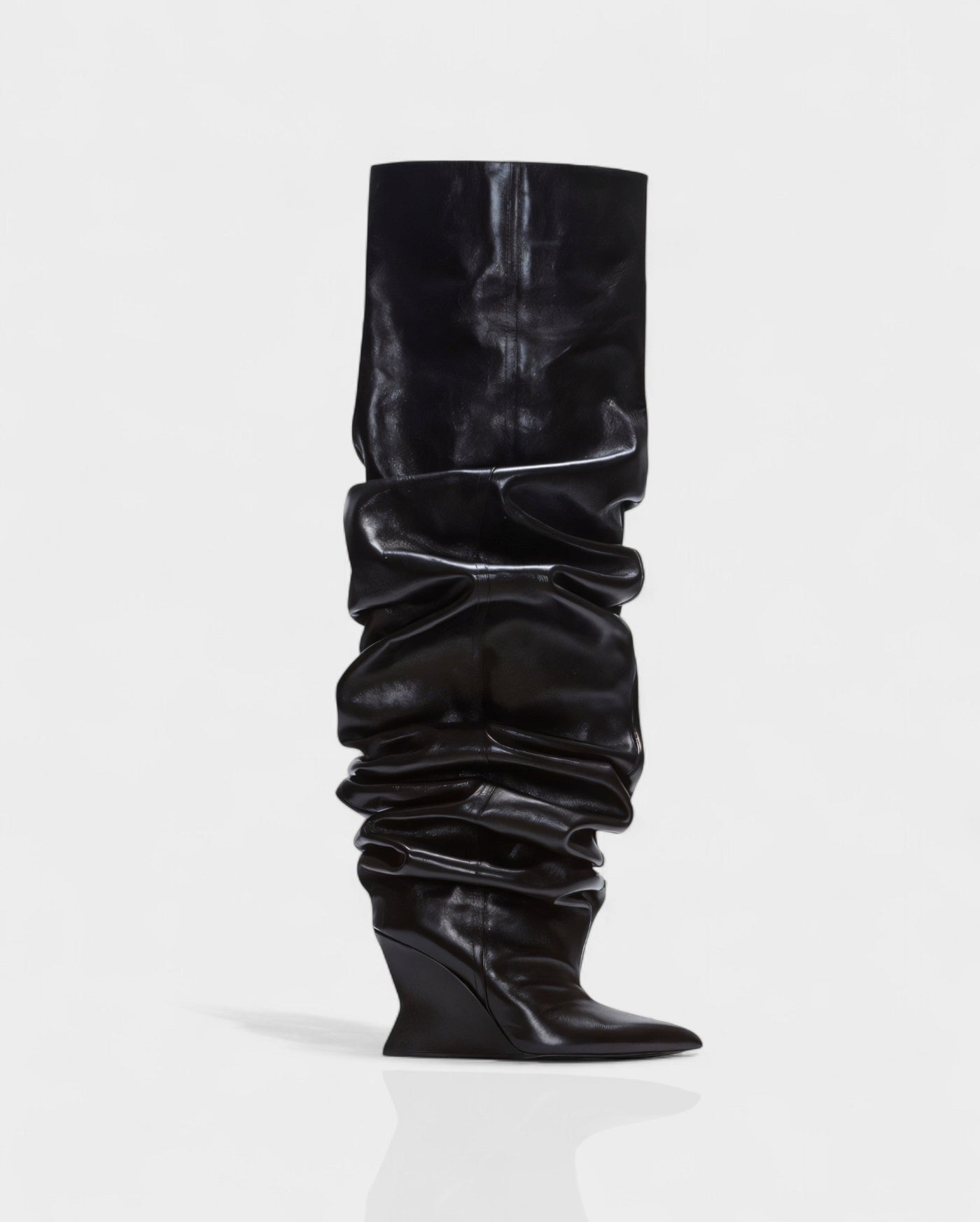 ELOURA Slouch Knee-High Wedge Heel Boots