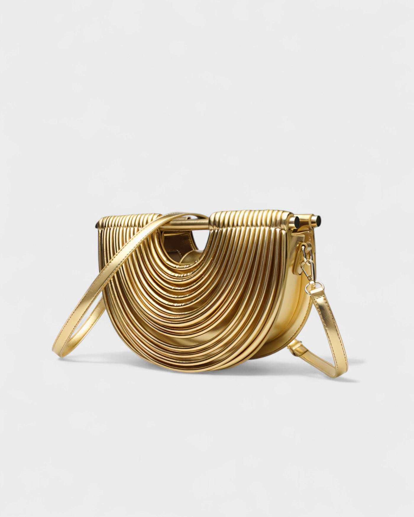 CANYA Textured Half-Moon Crossbody Clutch