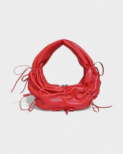 YONA Ruched Bow Shoulder Bag