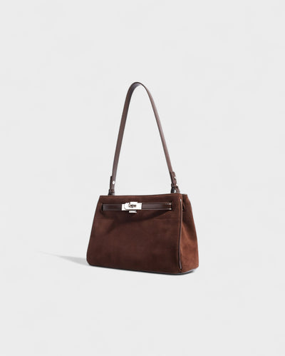 NINYA Faux Suede & Leather Handbag